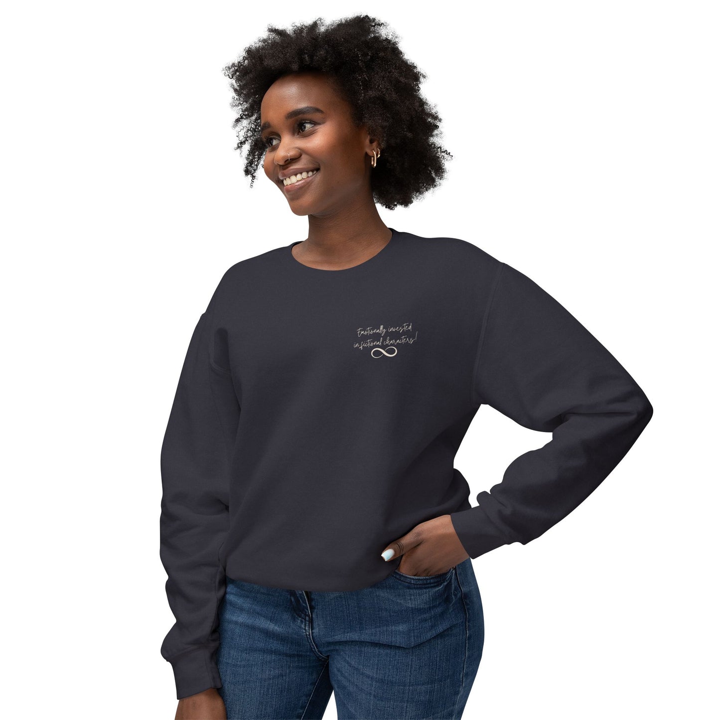Emotionally Invested in Fictional Characters Crewneck Sweatshirt