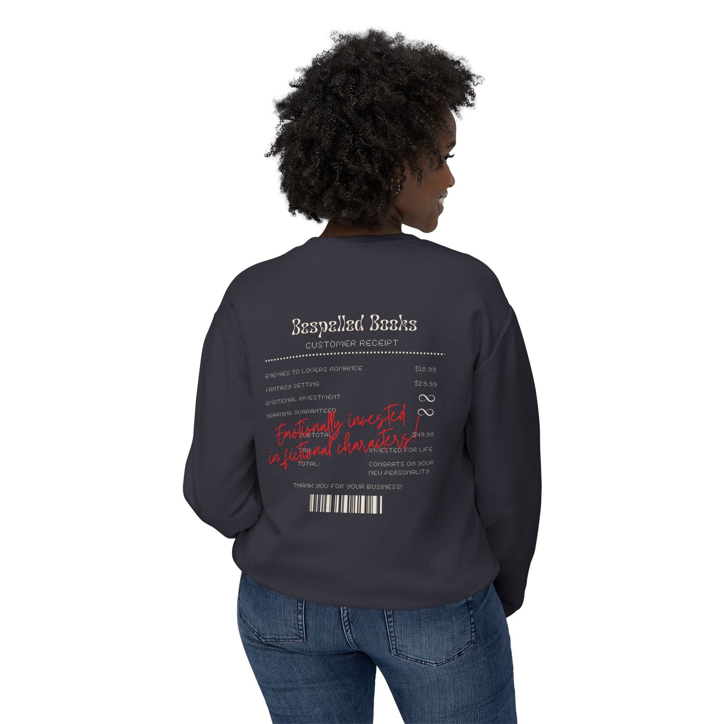Emotionally Invested in Fictional Characters Crewneck Sweatshirt