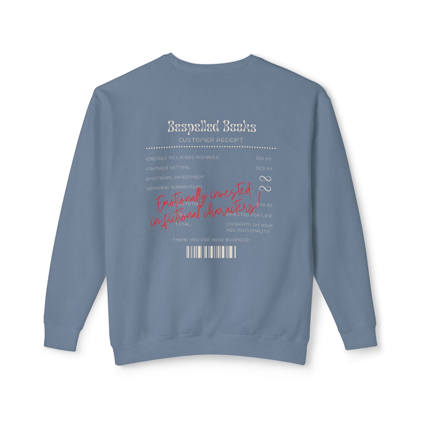 Emotionally Invested in Fictional Characters Crewneck Sweatshirt
