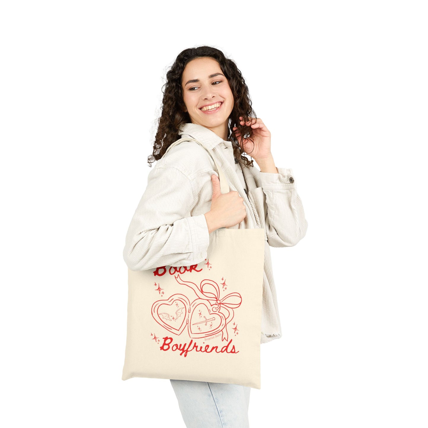Book Boyfriend Cotton Canvas Tote Bag