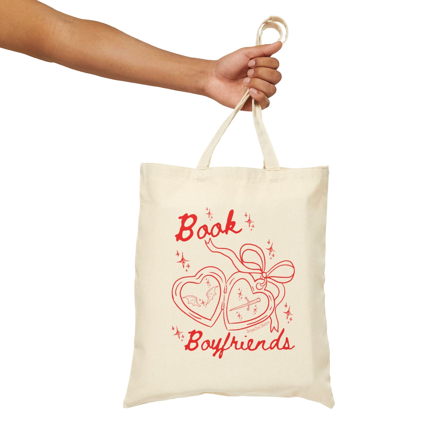 Book Boyfriend Cotton Canvas Tote Bag