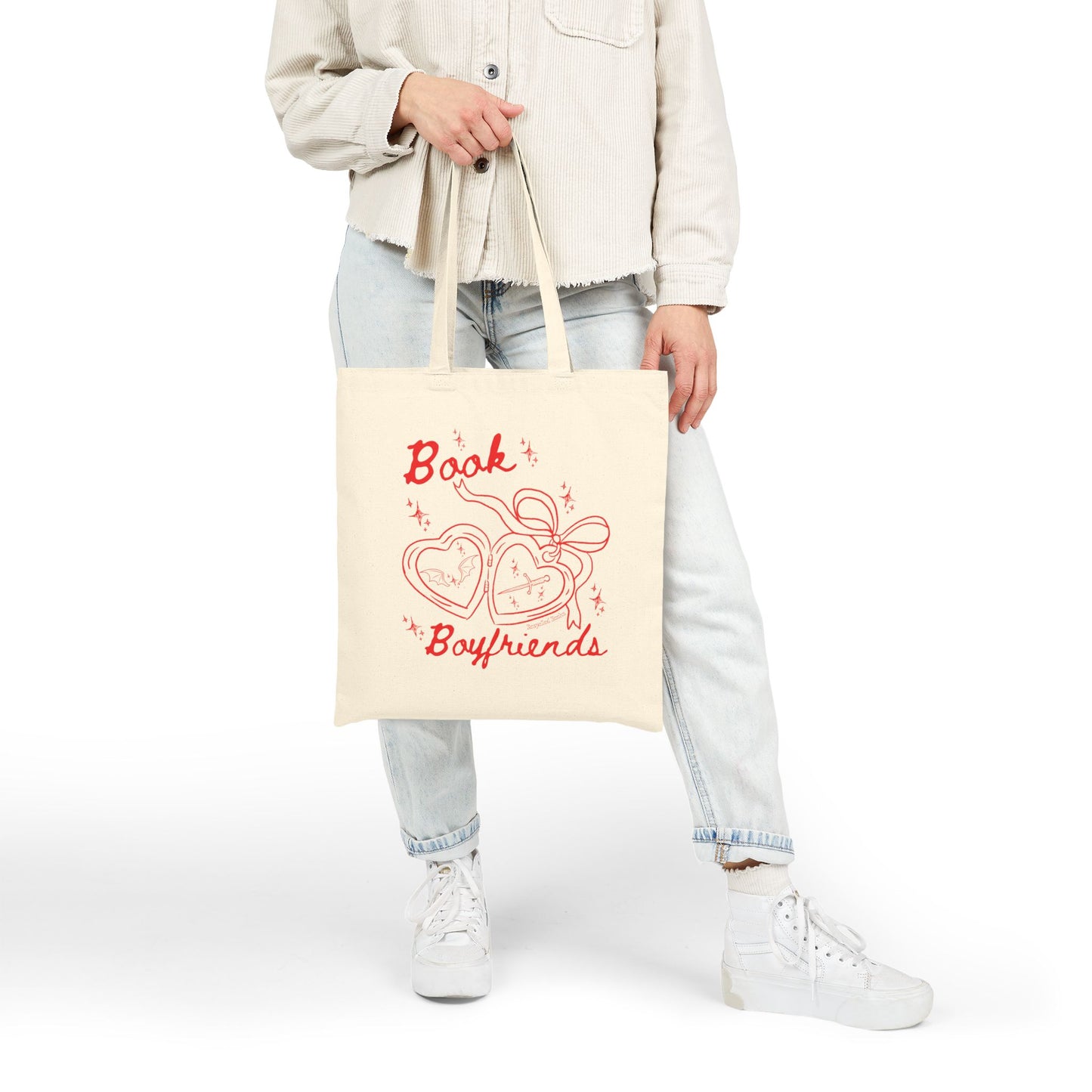 Book Boyfriend Cotton Canvas Tote Bag