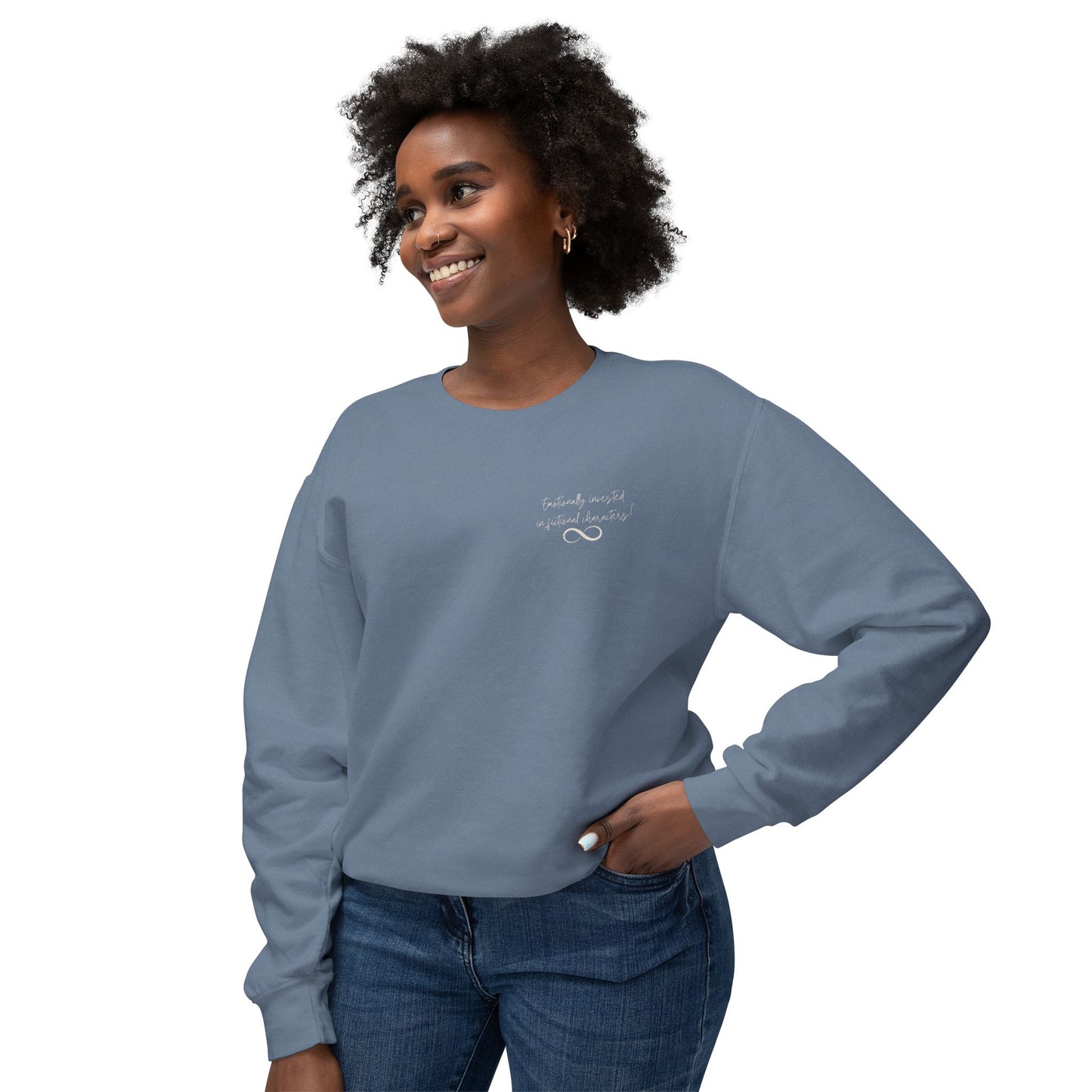 Emotionally Invested in Fictional Characters Crewneck Sweatshirt