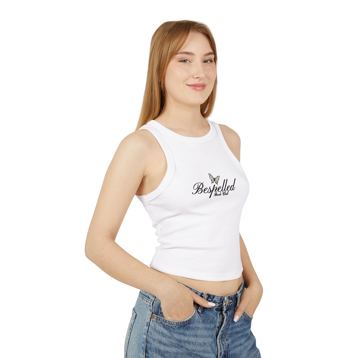 Bespelled Book Club Graphic Racer Tank