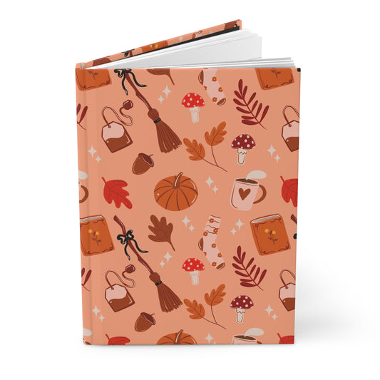 Cozy Fall Cottage Hardcover Journal Matte