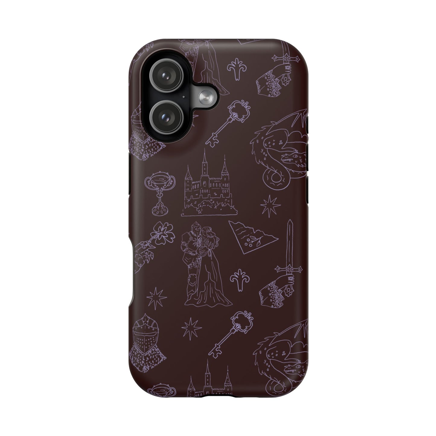 Castlecore Magnetic Impact-Resistant Phone Cases -Plum