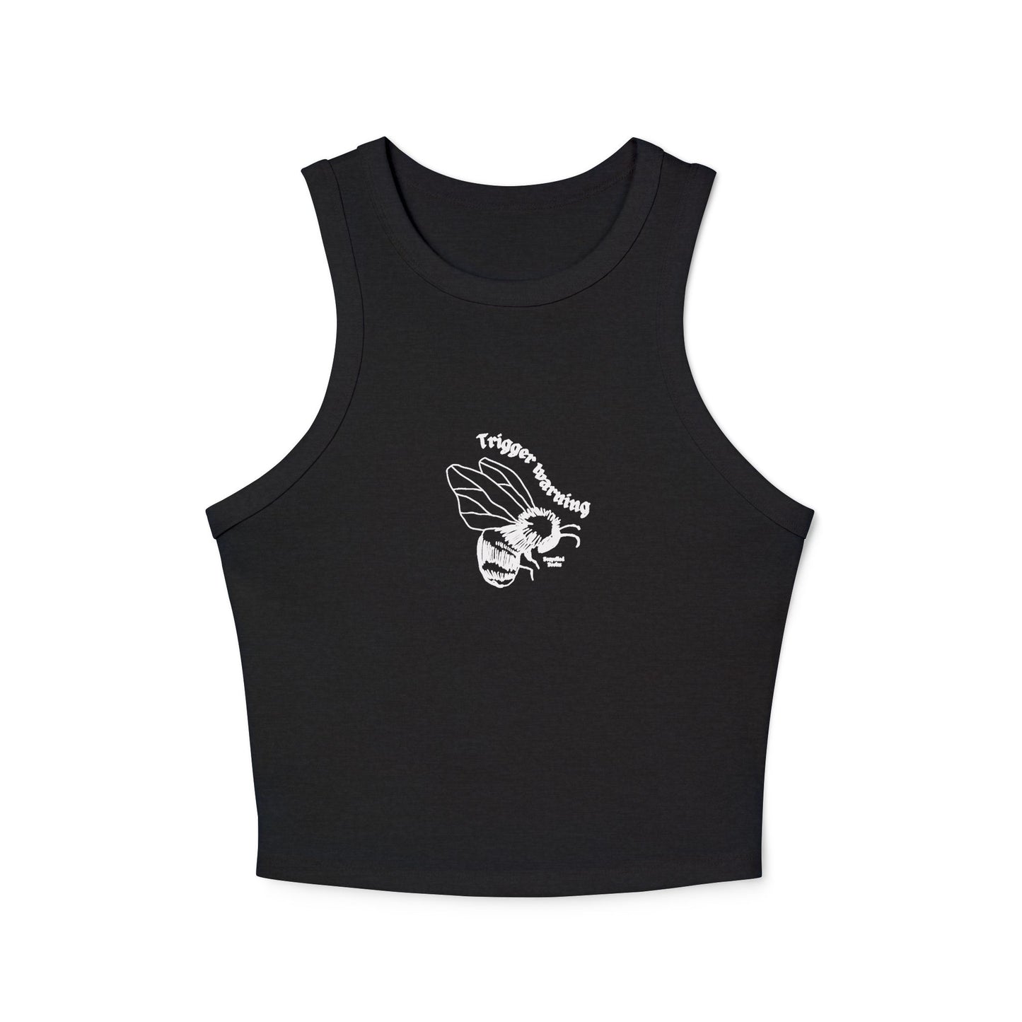 Trigger Warning Bee Graphic Racer Tank
