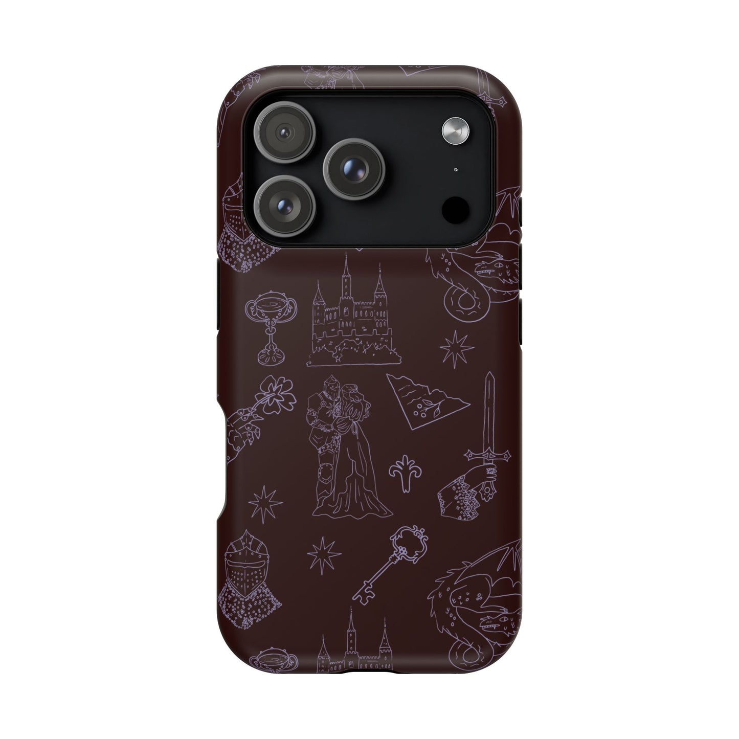 Castlecore Magnetic Impact-Resistant Phone Cases -Plum