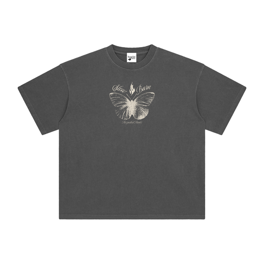 Slow Burn Butterfly Enzyme Washed T-Shirt