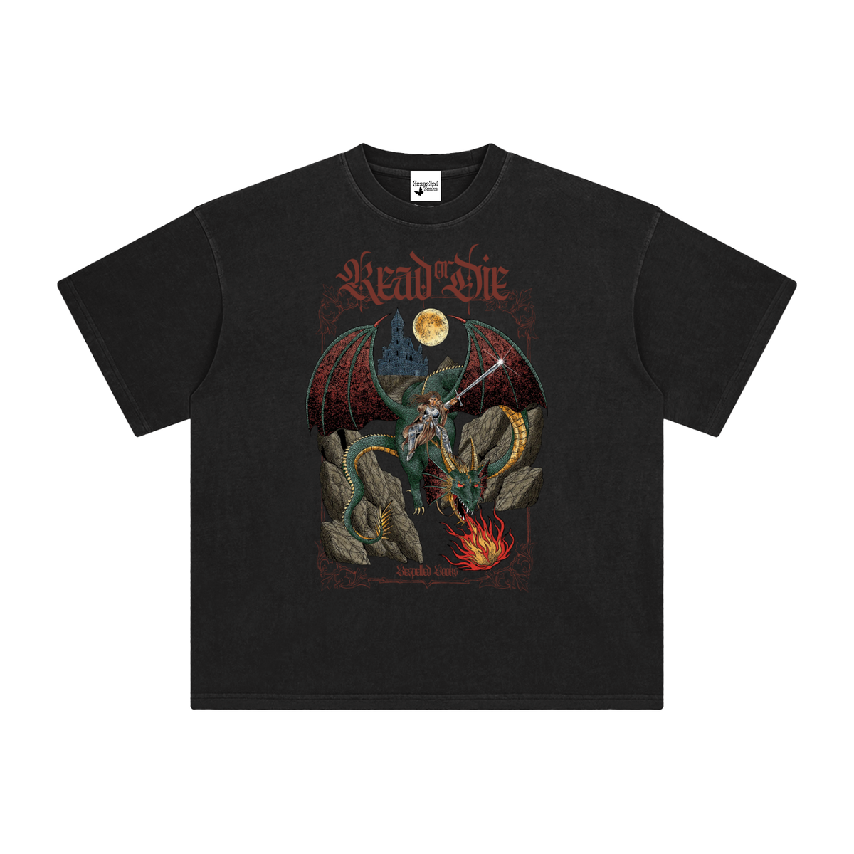 “Read or Die” Enzyme Washed T-Shirt- Color