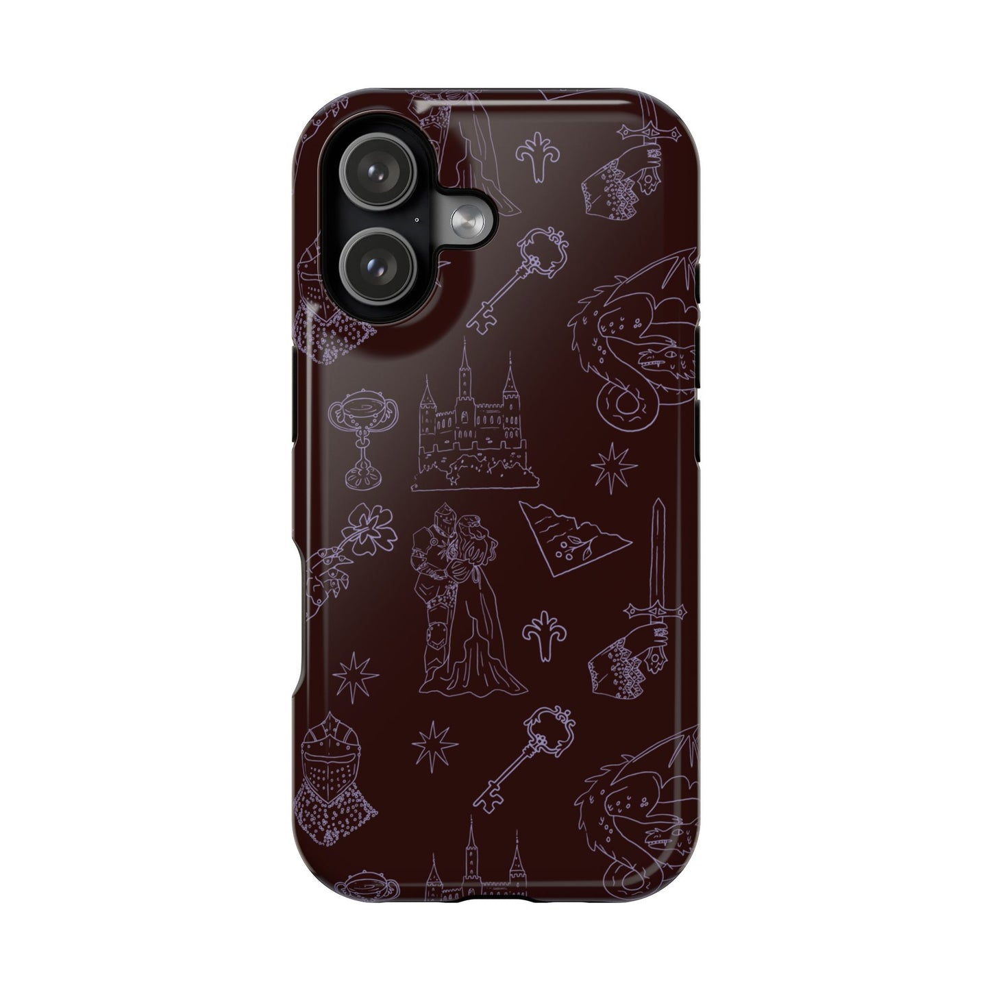 Castlecore Magnetic Impact-Resistant Phone Cases -Plum