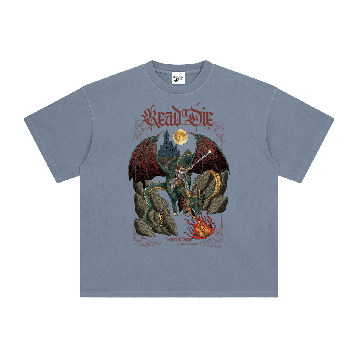 “Read or Die” Enzyme Washed T-Shirt- Color