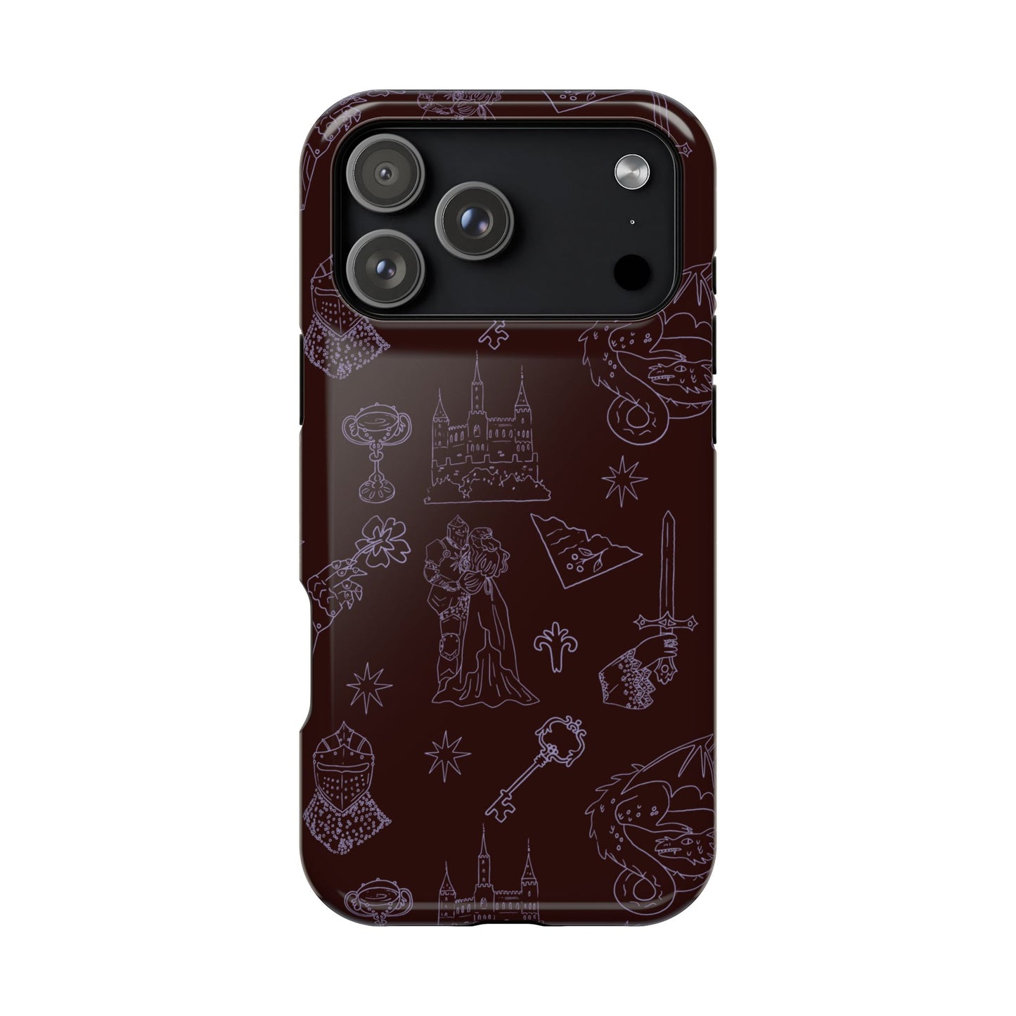 Castlecore Magnetic Impact-Resistant Phone Cases -Plum