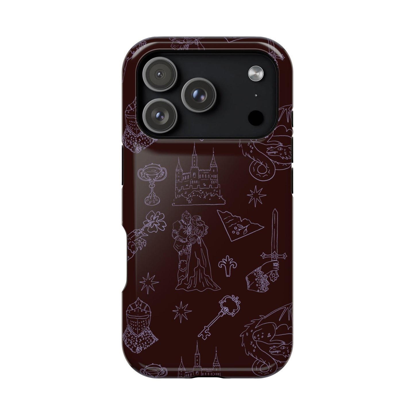 Castlecore Magnetic Impact-Resistant Phone Cases -Plum