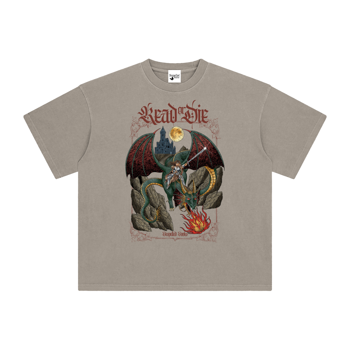 “Read or Die” Enzyme Washed T-Shirt- Color